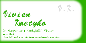 vivien kmetyko business card